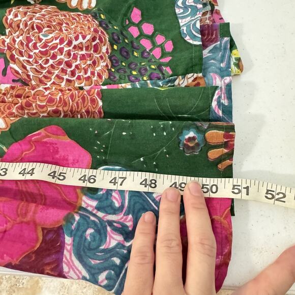 Mod's Mahal Boho Floral Tiered Maxi Dress Size XS Green Multi Tropical Resort - Picture 12 of 13